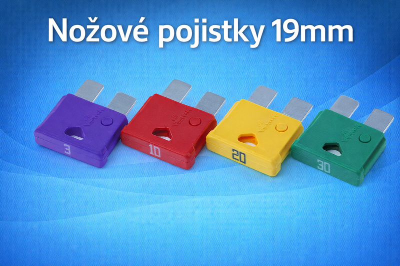 Standardn&iacute; autopojistky 19mm