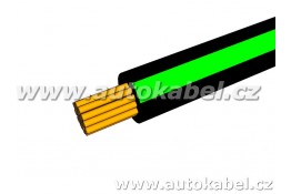 Autovodič FLRY-B 1,0 mm² černý/zelený.