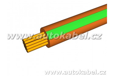 Autovodič FLRY 0,50 mm² hnědý / zelený 