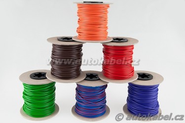 Sada Autovodičů FLRY-B 1,0 mm², 6x20m cívka VI, BR, OR, RD, GN, BL.