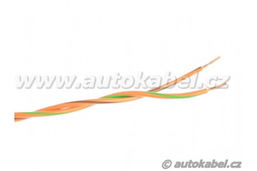 Kroucený autovodič FLRY 2x0,35 mm² oranžový/hnědý+oranžový/zeleny