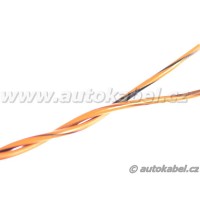 Kroucený autovodič FLRY 2x0,35 mm² oranžový/hnědý+oranžový/černý