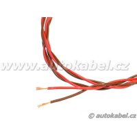 Kroucený autovodič FLRYSL 2x0,50 mm² rudý/hnědý
