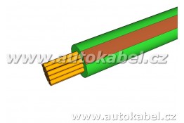 Autovodič FLRY-B 1,0 mm² , zelený/hnědý
