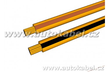 Kroucený autovodič FLRY 2x0,35 mm² oranžový/hnědý+oranžový/černý