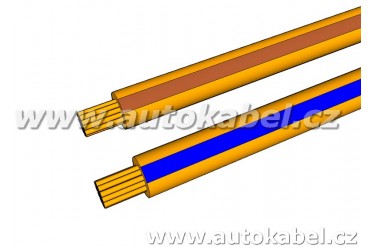 Kroucený autovodič FLRY 2x0,35 mm² oranžový/hnědý+oranžový/modrý