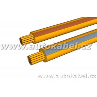 Kroucený autovodič FLRY 2x0,35 mm² oranžový/hnědý+oranžový/šedý