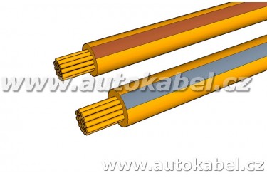Kroucený autovodič FLRY 2x0,35 mm² oranžový/hnědý+oranžový/šedý