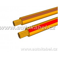 Kroucený autovodič FLRY 2x0,35 mm² oranžový/hnědý+oranžový/rudý