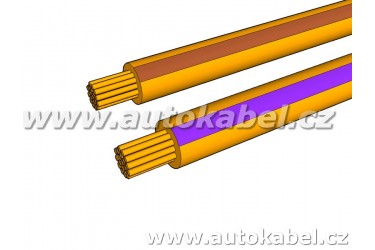 Kroucený autovodič FLRY 2x0,35 mm² oranžový/hnědý+oranžový/fialový