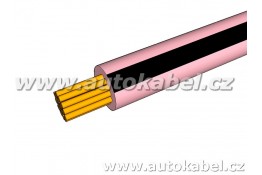 Autovodič FLRY-A 0,35 mm² růžový/černý