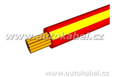 Autovodič FLRY-B 1,50 mm² rudý / žlutý.