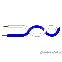 Kroucený autovodič FLRYSL 2x0,75 mm² modrý/bílý