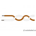 Kroucený autovodič FLRYSL 2x0,75 mm² hnědý / bílý