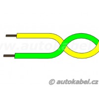 Kroucený autovodič FLRYSL 2x0,50 mm² zelený/žlutý