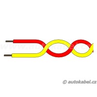 Kroucený autovodič FLRYSL 2x1,0 mm² - žlutá/rudá