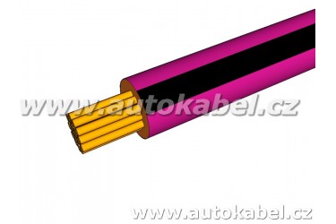 Autovodič FLRY-A 0,35 mm² fialový/černý