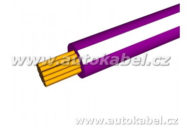 Autovodič FLRY-B 0,50 mm² fialový/bílý