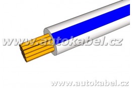Autovodič FLRY-B 1,5 mm² bílý/modrý, balení 100 m cívka