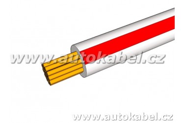 Autovodič FLRY-A 0,35 mm² bílý/rudý