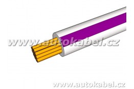 Autovodič FLRY-A 0,35 mm² bílý / fialový