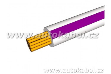 Autovodič FLRY-A 0,35 mm² bílý / fialový