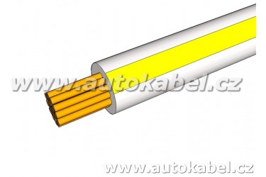 Autovodič FLRY-B 1,5 mm² bílý / žlutý