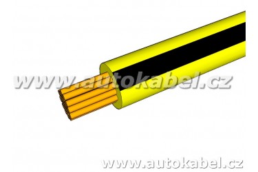 Autovodič FLRY-B 1,0 mm² žlutý/černý
