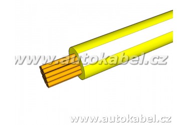 Autovodič FLRY-B 1,0 mm² žlutá/bílá