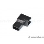 Těleso Faston 1F, úhlové, speciální, černé.