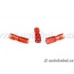Objímka izolovaná 2,8mm rudá