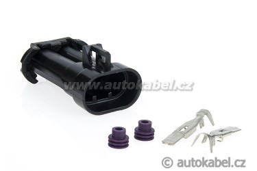 Konektor Delphi  MP630, 2 pin, kolíky, sada, typ A.  