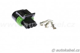 Konektor Delphi MP150 3pin, pro snímače, sada s kontakty.