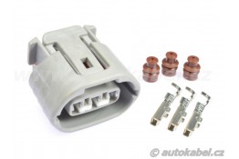 Konektor pro alternátory DENSO 3pin, sada s kontakty.