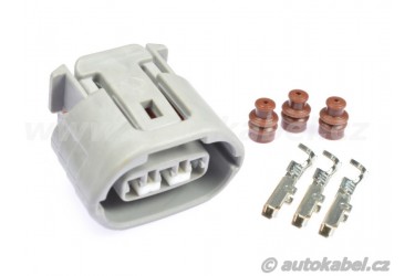 Konektor pro alternátory DENSO 3pin, sada s kontakty.