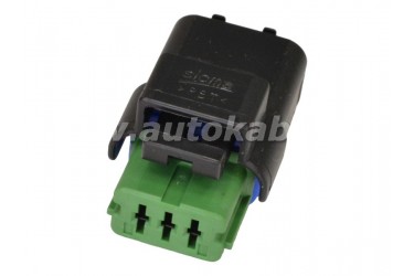 Těleso konektoru Delphi Sicma, 3pin, zelené
