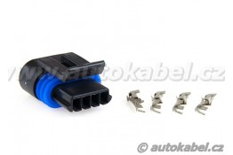 Konektor Delphi MP150 4pin, pro snímače, sada s kontakty.  