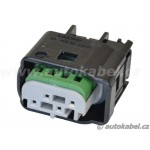 Těleso konektoru MQS 4FB, 4 pin, šedý klíč  Těleso konektoru MQS 4FB, 4 pin, šedý klíč