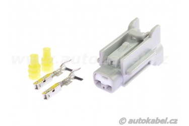 Konektor SUMITOMO 2pin, pro solenoid kompresoru, sada.  