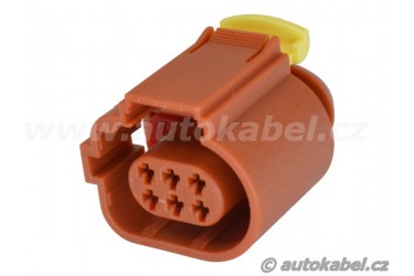 Těleso konektoru TE MPT 6F - 6pin hnědý