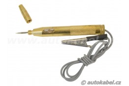 Autoelektrikářská zkoušečka malá, celokovová 12 - 24V DC