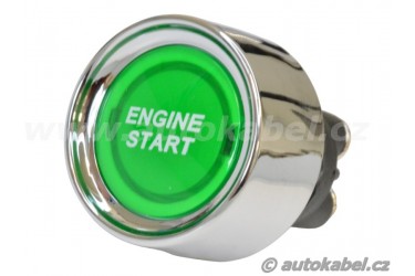 Tlačítko ENGINE START s podsvětlením, zelené