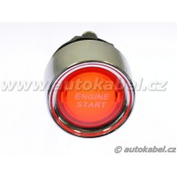 Tlačítko ENGINE START s podsvětlením, červené